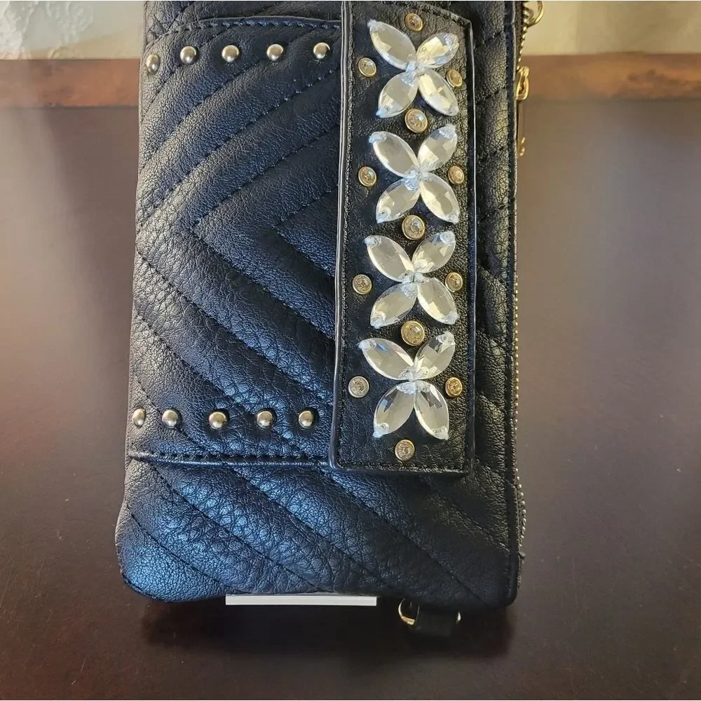 BRAND NEW CHARLIE'S BLACK VEGAN LEATHER SMALL BAG